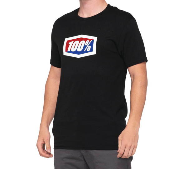 100% Youth Official Tee Black Youth L 20001-00002