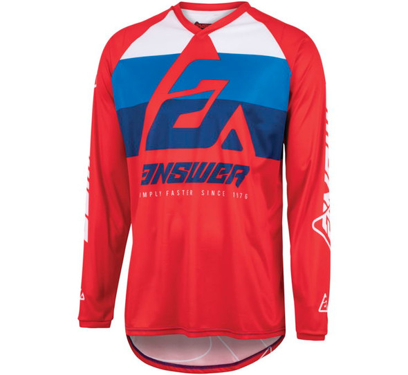 Answer Racing Youth A23 Syncron CC Jersey Red/White/Blue Youth L 447526