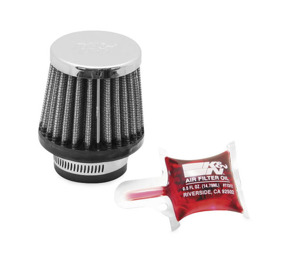 K&N Universal Round Tapered Air Filters with Chrome End Cap RC-0790