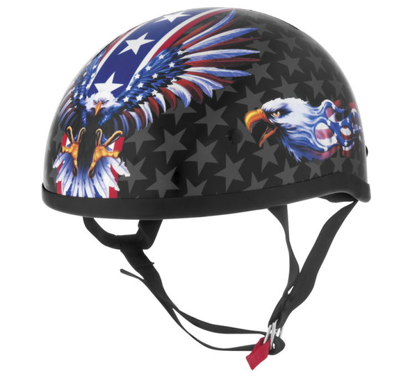 Skid Lid Original Lethal Threat US Flame Eagle Helmet Black/Blue L 646989