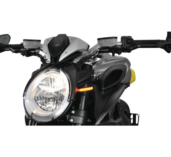 New Rage Cycles LED Replacement Turn Signals Black BRUTALE17-FS