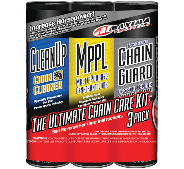 Maxima Synthetic Chain Guard Ultimate Chain Care Kit Combo 3-Pack 70-779203