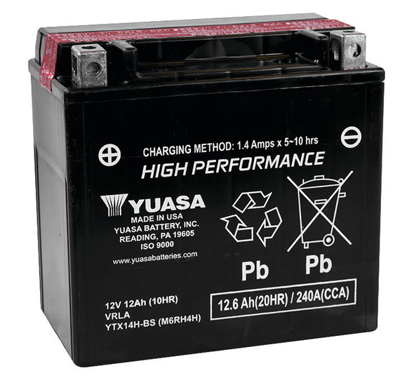 Yuasa High-Performance Maintenance-Free Batteries YUAM6RH4H
