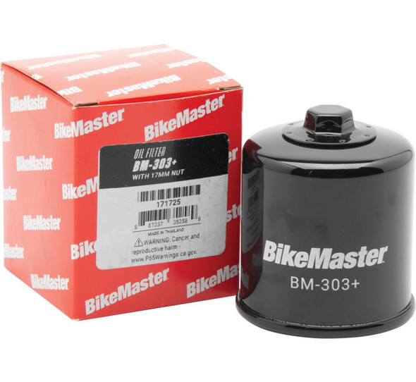 BikeMaster Oil Filters Black BM-303 W/ NUT