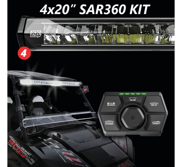 XK Glow 360 S.A.R. Light Bar System Black 20" XK-SAR360-1111