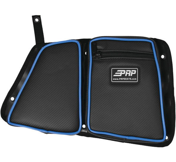 PRP Door Bags with Knee Pads for Polaris RZR Black/Blue E41-V