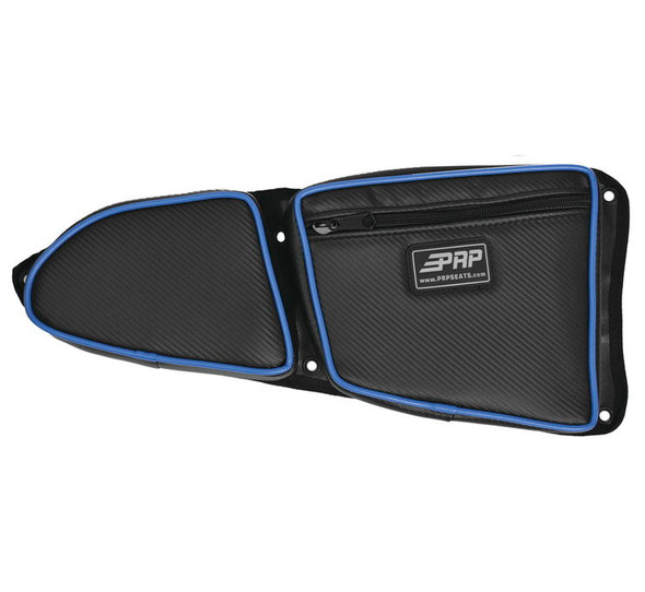 PRP Door Bags with Knee Pads for Polaris RZR Black/Blue E37-V