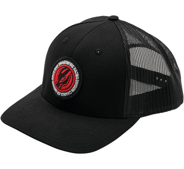 DragonFire Racing Circle Logo Snap Hat Black One Size 523130