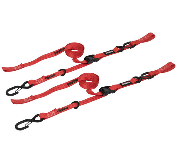 PRP 1" Cam-Lock Tie -Down With Snap "S" Hooks And Soft-Tie Red 13803-2