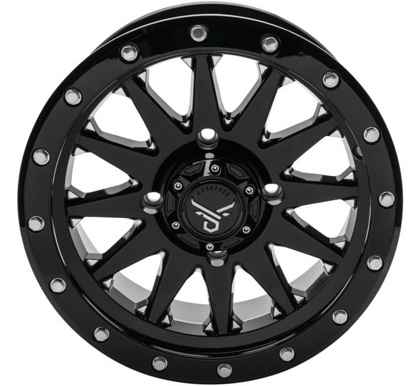 QuadBoss Wagon Wheels Black/Milled 15x7 RT-GW106157137BMIB