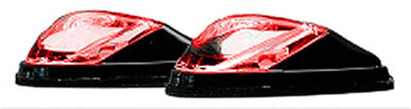 K&S Led Marker Lights Mini-Flush Mt. Blk Body Red (1 Led) W/Bolt 25-9531B