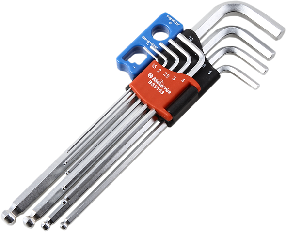Bikeservice 9-Piece Magnetic Ball Point Hex Key Bs9103