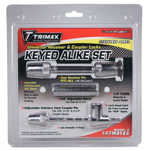 Trimax Stainless Steel Universal Fit Locking Pin & Adjustabl Sxtm3123