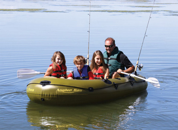 Kwik Tek Airhead Angler Bay Inflatable Boat 4 Person Ahibf-04