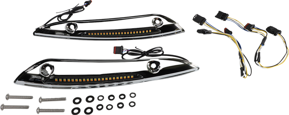 Custom Dynamics Genesis« 4 Dynamic Led Road Glide« Windshield Trim Cdrgswtaw2C
