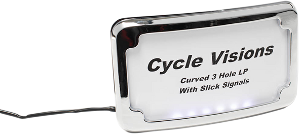 Cycle Visions 3-Hole Mounted Led Lighted License Plate Frame Cv4641