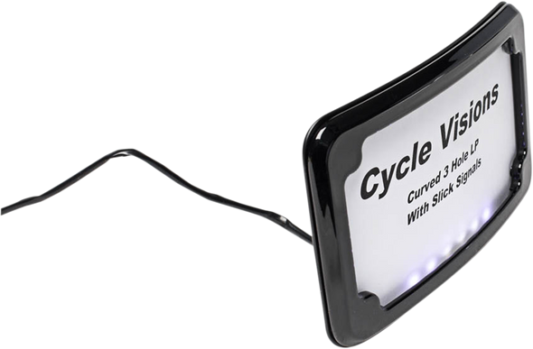 Cycle Visions 3-Hole Mounted Led Lighted License Plate Frame Cv4641B