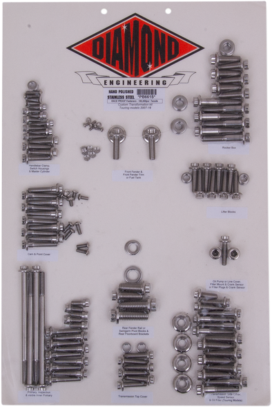 Diamond Engineering Custom Transformation Fastener Kit Pb661S