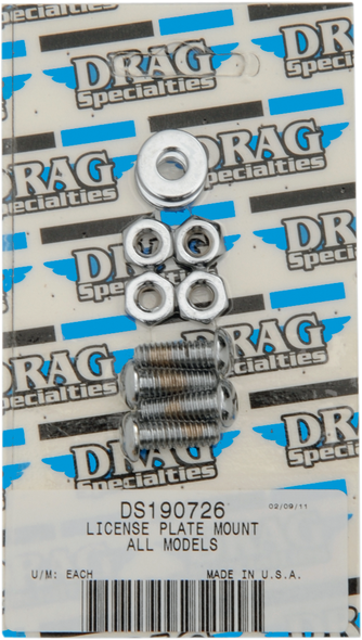 DRAG SPECIALTIES License Plate Mount Bolt Set DS-190726