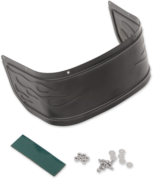 DRAG SPECIALTIES Chrome Plated Steel Front Fender Skirt Flame 1405-0224