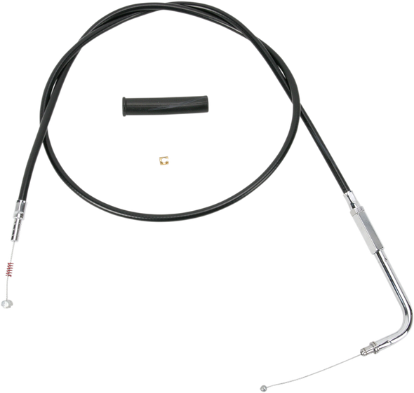 DRAG SPECIALTIES Black Vinyl Throttle Idle Cable 0651-0232