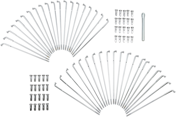 DRAG SPECIALTIES Chrome and Stainless Steel Spoke Set DS-380101