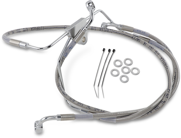 DRAG SPECIALTIES Extended Length Stainless Steel Brake Line Kit 1741-2631