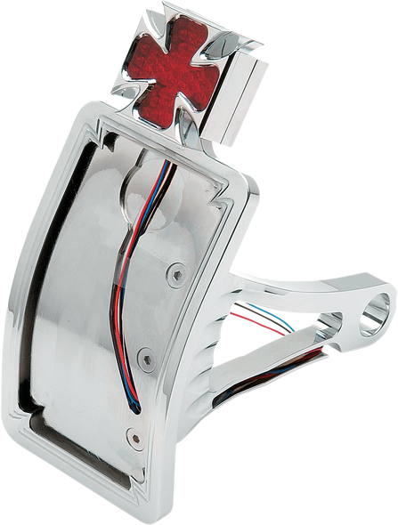 DRAG SPECIALTIES Side Mount Maltese Cross LED Taillight and License Plate Mount 2010-0558