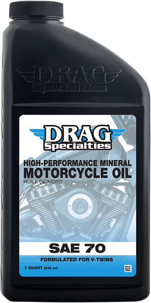 DRAG SPECIALTIES OIL High-Performance Mineral 70 Motorcycle Oil 3601-0770