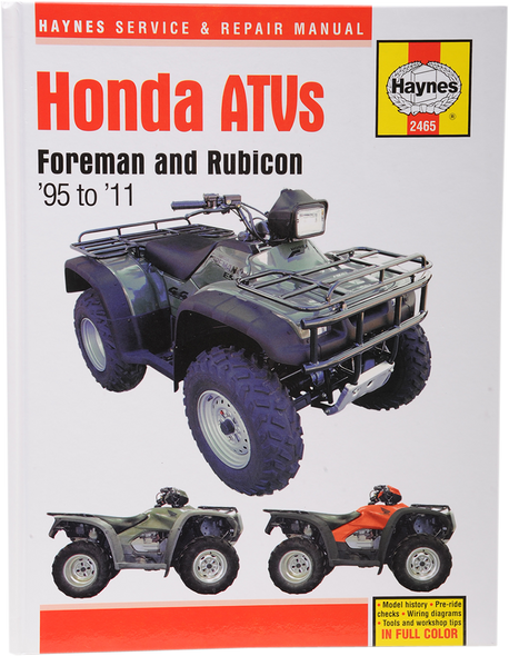 Haynes Atv Service & Repair Manual Honda M2465