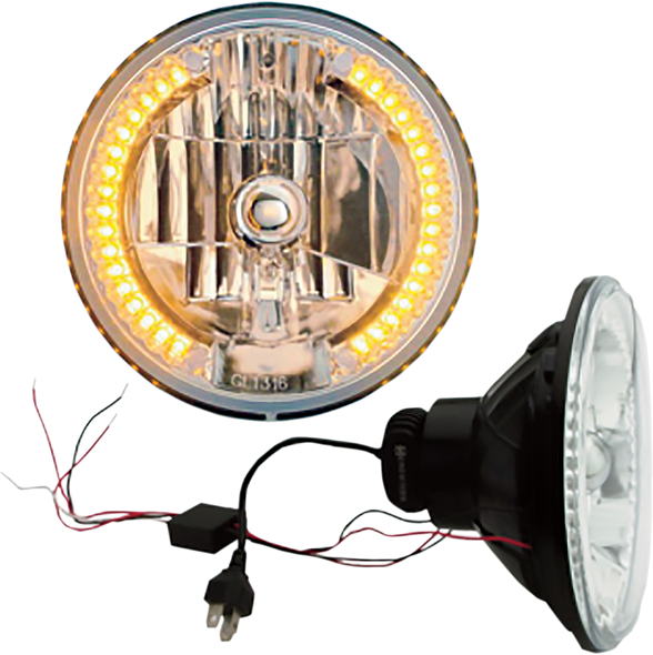 Headwinds Snake-Eye Headlamp W Led Turn Signals And Control Module 89727Ledwta