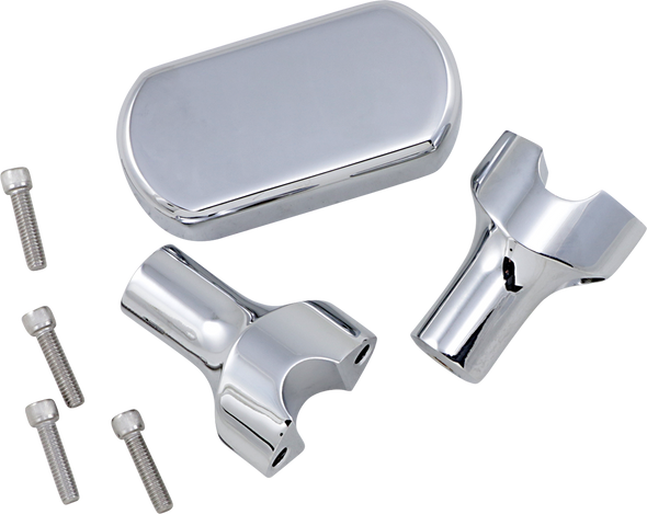 La Choppers Solid Handlebar Riser & Top Clamp Kit La744203