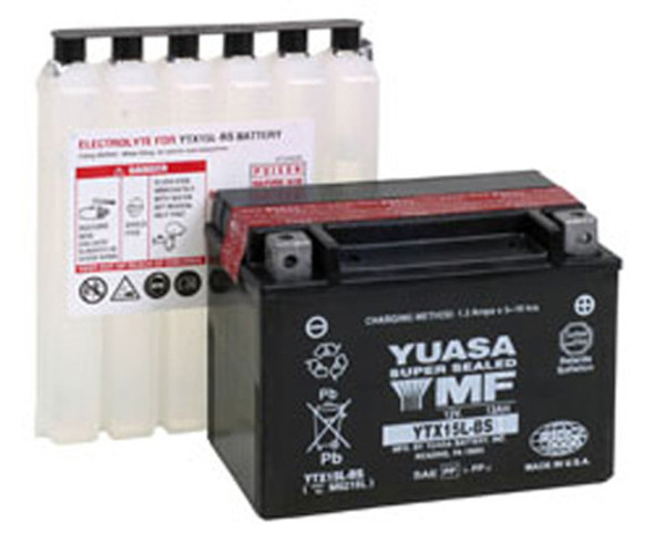 Yuasa Ytx15L-Bs Maintenance Free 12 Volt Battery Yuam6215L