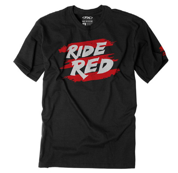 Factory Effex Honda Ride Red Stripes Youth T-Shirt / Black (S) 22-83300