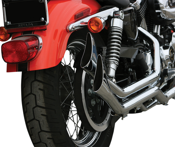 Paughco 1-3 4" Side-By-Side Upsweep Fishtail Exhaust System 7194Sbs