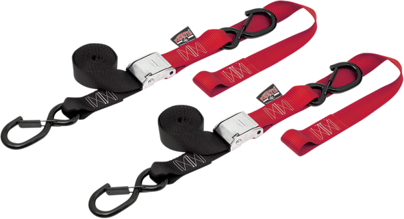 Powertye Mfg. 1-1 2" Cam-Buckle With Safety-Latch Hooks And Soft-Tye 29621S
