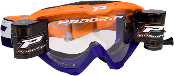 Pro Grip 3450 Riot Roll Off Mounted Mx Goggles Pz3450Roafbl