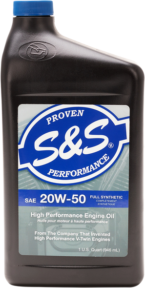 S&S Cycle High Performance Synthetic 20W-50 Engine Oil 153755