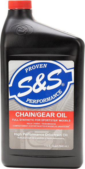 S&S Cycle High Performance Full-Synthetic Sportster Chain Gear Oil 153763