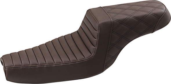 Saddlemen Step-Up Seat Front Tuck-N-Roll Rear Lattice Stitch 80711176Br