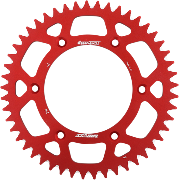 Supersprox Aluminum Rear Sprocket Ral21049Red