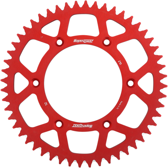 Supersprox Aluminum Rear Sprocket Ral21052Red
