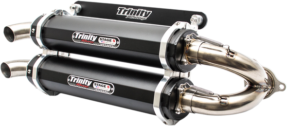 Trinity Racing Stage 5 Slip-On Dual Muffler Tr4152Sbk