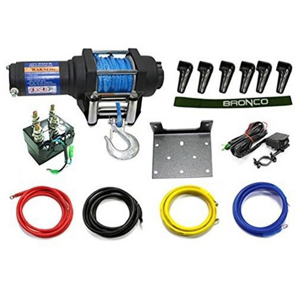 Bronco 3500 Lb Winch W/Synthetic Rope Ac-12020-3