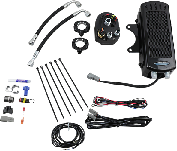 Ultracool 3.0 Side Mount Oil Cooler With Fan Kit For Softail Sms1G
