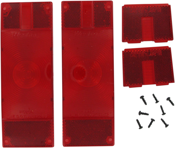 Wesbar Waterproof Low-Profile Taillight Replacement Lens Set 403336