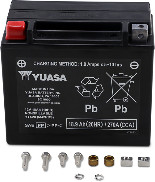 Yuasa Agm Maintenance-Free Battery Yuam42Rbs