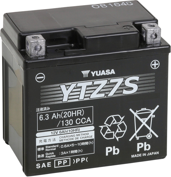 Yuasa High Performance Agm Maintenance-Free Battery Yuam727Zs