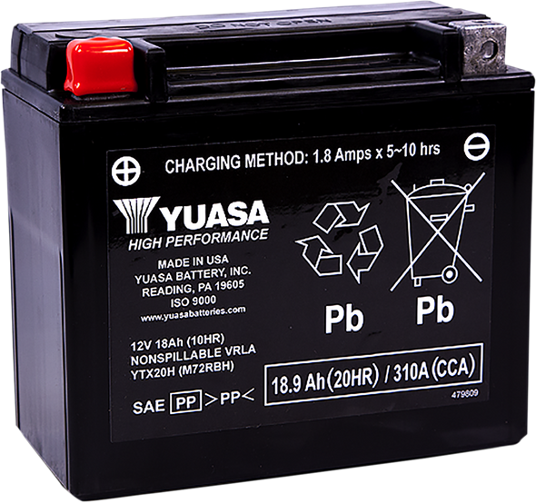 Yuasa Agm Maintenance-Free Battery Yuam72Rbh