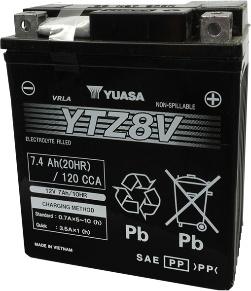 Yuasa High Performance Agm Maintenance-Free Battery Yuam728Zv